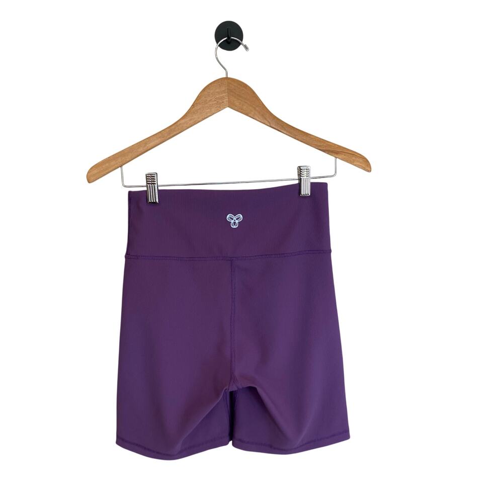 Aritzia TnAction Ribbed High-Rise 7" Biker Shorts in Breezy Purple Size Medium - Picture 4 of 8